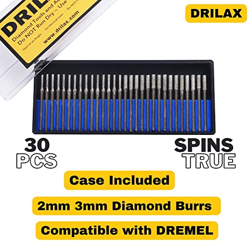 Drilax 50 Pieces Diamond Drill Bit Burr Set Grit 120 Sea Glass for Crafts  Rocks Marble Porcelain Hand Drill Jewelry Making Lapidary Engraving  Compatible with Dremel Tool Accessories 1/8 Inch - Yahoo Shopping