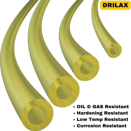 Drilax 4 Sizes Fuel Line Hose Tubing Set for Small Engines Chainsaws String Trimmers Weedeaters Blowers Compatible with Ryobi, Poulan,
